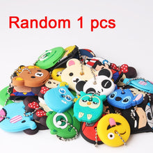 Load image into Gallery viewer, Cute Cartoon Keychain Silicone Stitch Protective Key Case Cover for Key Control Dust Cap Holder Gift Women Key Chain