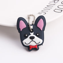 Load image into Gallery viewer, Cute Cartoon Keychain Silicone Stitch Protective Key Case Cover for Key Control Dust Cap Holder Gift Women Key Chain