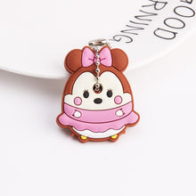 Load image into Gallery viewer, Cute Cartoon Keychain Silicone Stitch Protective Key Case Cover for Key Control Dust Cap Holder Gift Women Key Chain