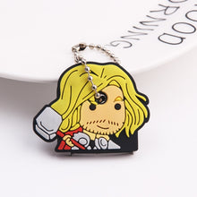 Load image into Gallery viewer, Cute Cartoon Keychain Silicone Stitch Protective Key Case Cover for Key Control Dust Cap Holder Gift Women Key Chain