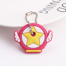 Load image into Gallery viewer, Cute Cartoon Keychain Silicone Stitch Protective Key Case Cover for Key Control Dust Cap Holder Gift Women Key Chain