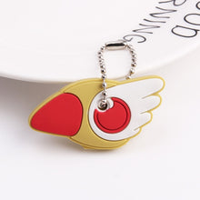 Load image into Gallery viewer, Cute Cartoon Keychain Silicone Stitch Protective Key Case Cover for Key Control Dust Cap Holder Gift Women Key Chain